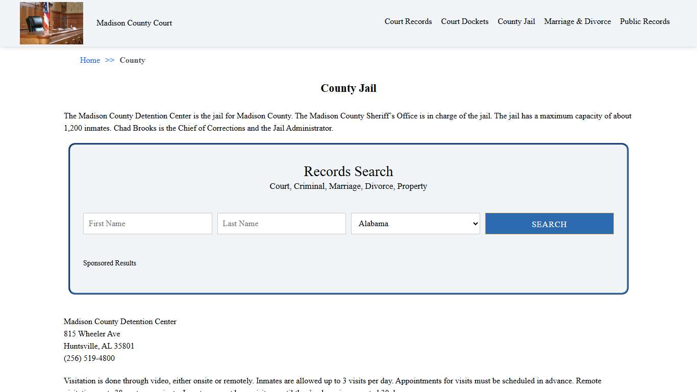 County Jail | Madison County Court