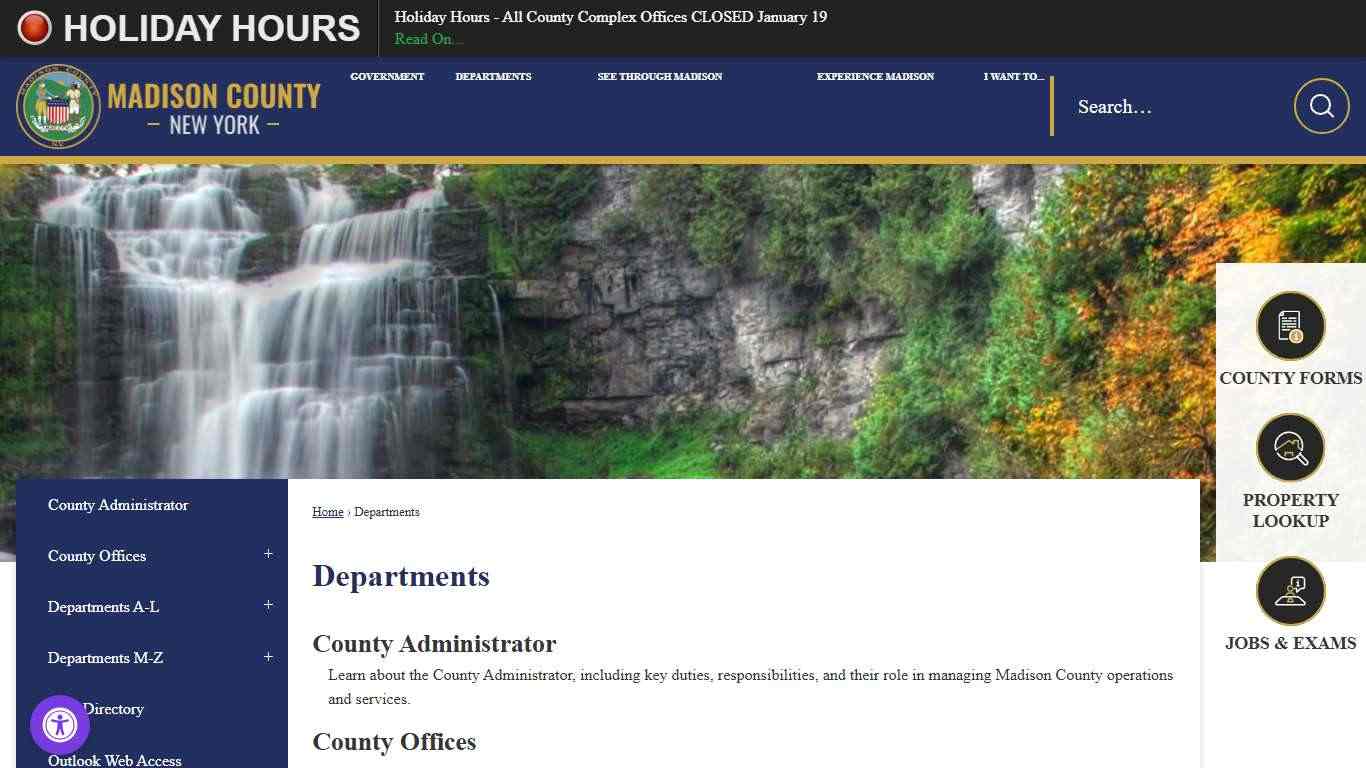 Departments | Madison County, NY